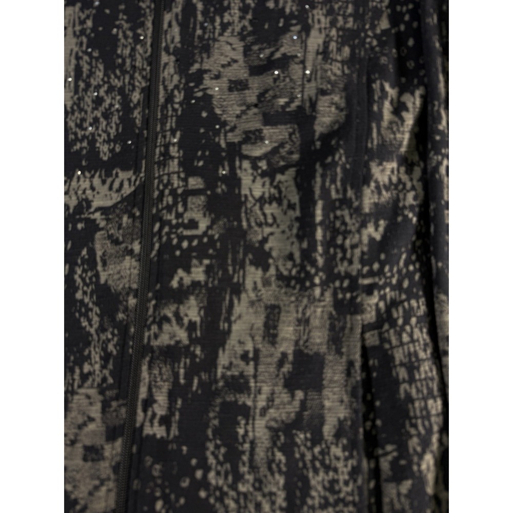 CJ Banks Black & Gray PrintLt Wt Cotton LS Zip Front Jacket Size 1X Sparkle - Picture 5 of 15